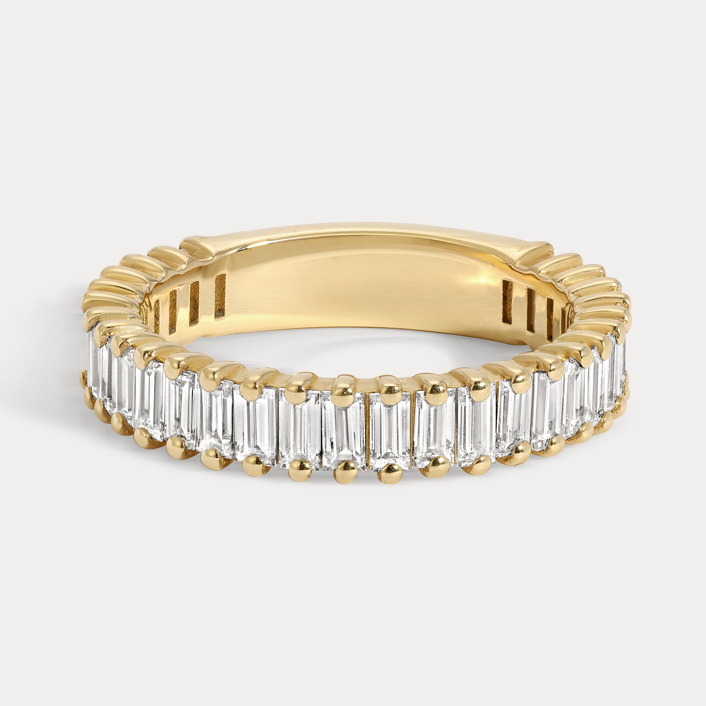 Vertical Baguette Eternity Diamond Band