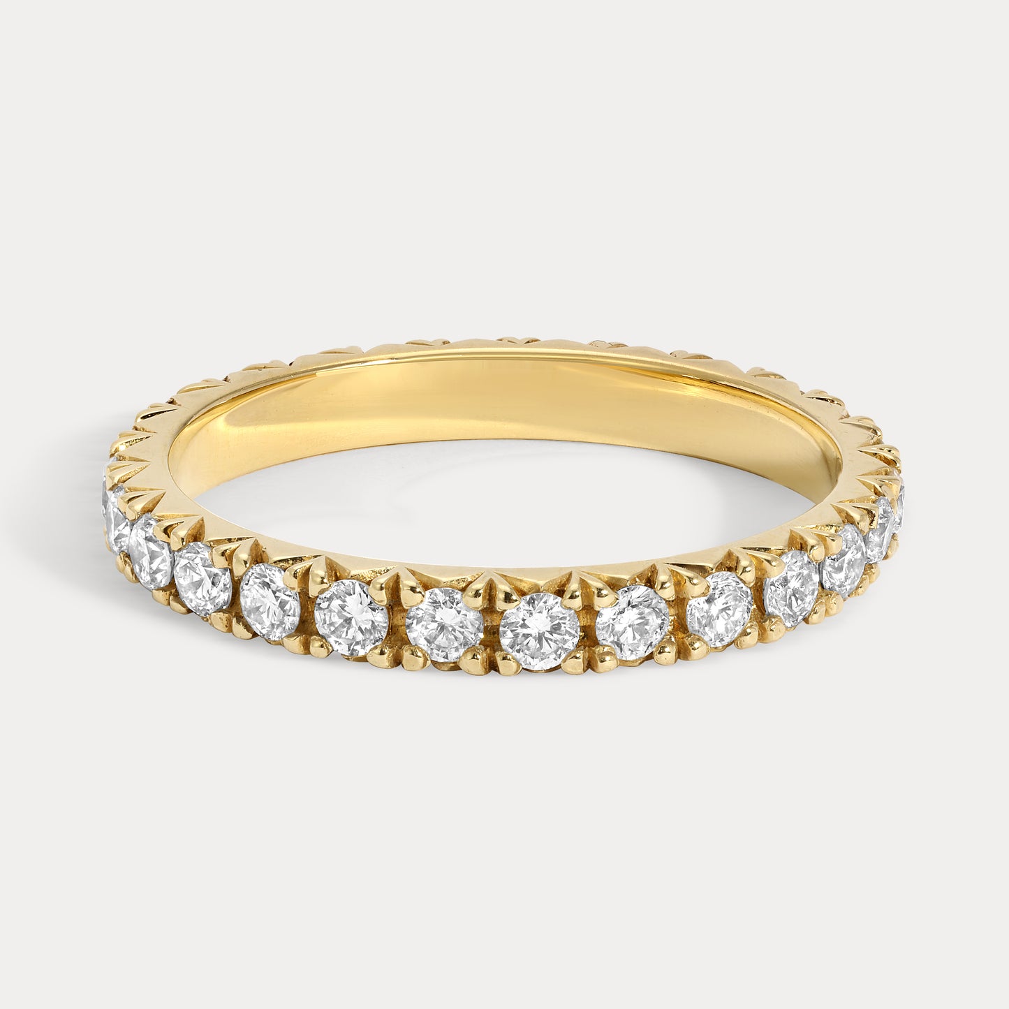 French Pavé Eternity Diamond Band