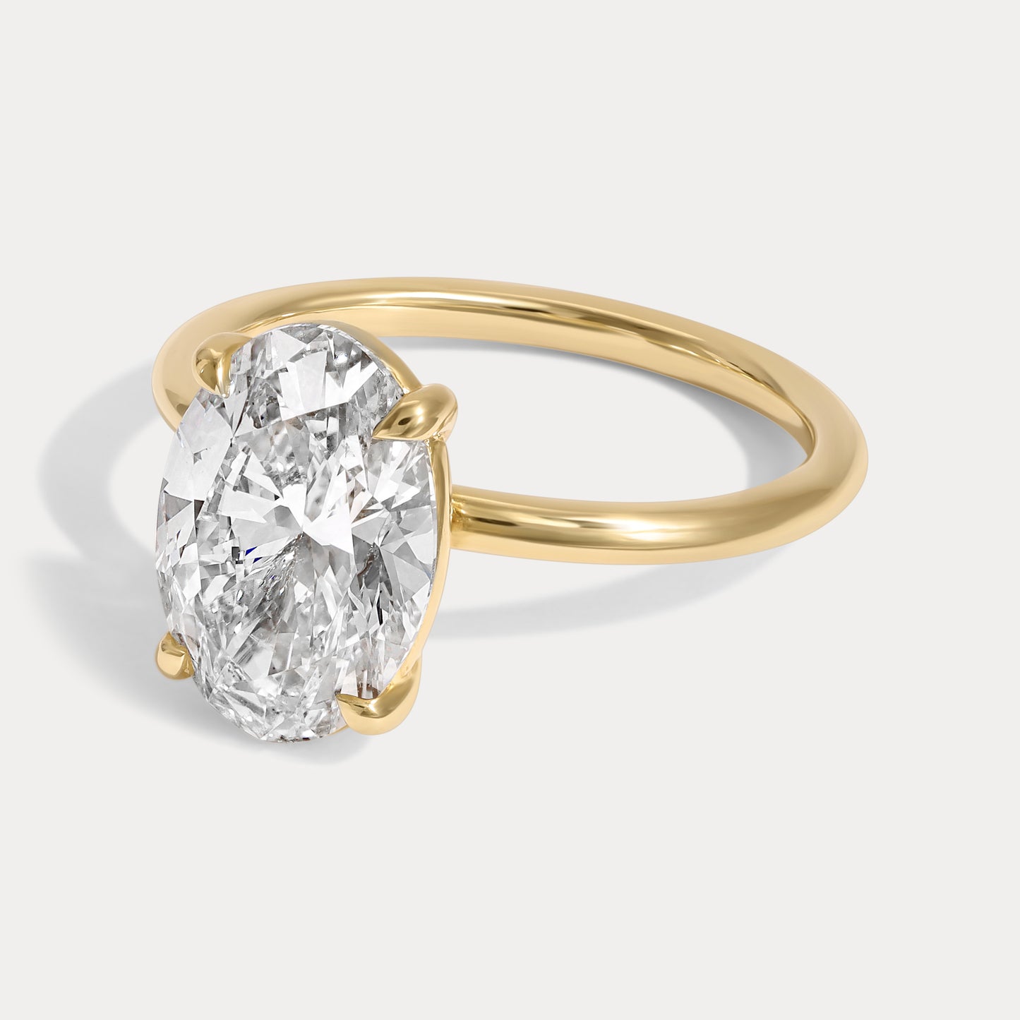 Kelsey - 3.02ct Lab Grown Oval Engagement Ring