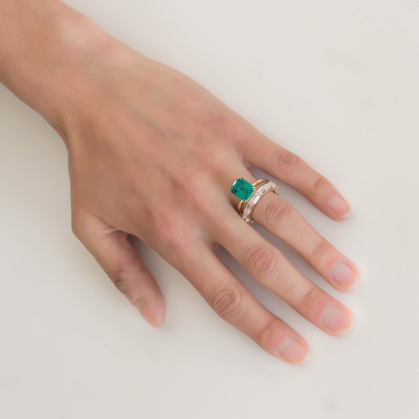 Mia - 3.00ct Lab Grown Emerald Cocktail Ring